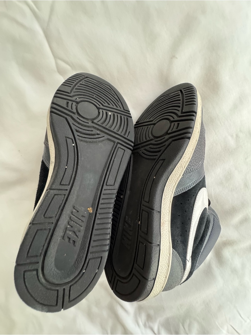 Nike High-Top Sneakers in Black, Gray and White - Picture 2 of 3